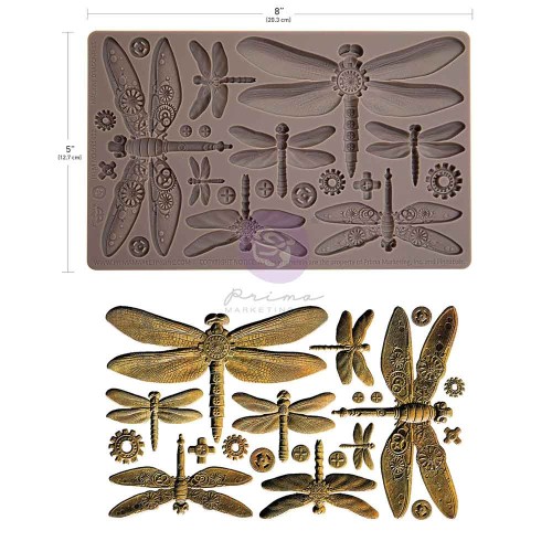 Forma silikonowa do odlewów 20x13 cm - Prima Finnabair Machine dragonflies