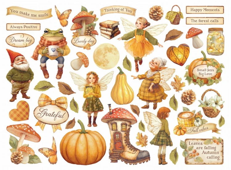 Tekturowe Kształty Die Cuts - Whispering Woods, Stamperia