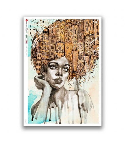 Papier ryżowy  twarz 0137 A4  (22,5X32 )     kobieta