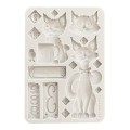 Foremka silikonowa Stamperia A5 „Furry Friends” KACMA591 - koty