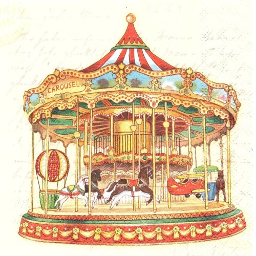 Serwetka Boże Narodzenie  33x33 Karuzela