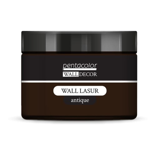 Lasur Antique z linii Wall Decor marki Pentart. Kolor umbra, pojemność 150ml. Preparat o konsystencji żelowej idealny do stylizacji mebli, stylizacji drewna,  technik w stylu antique czy mixmedia. Można mieszać z farbami ściennymi Wall Decor Pentart.