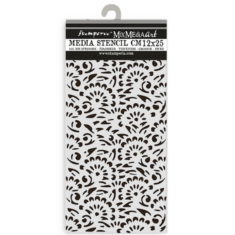 Szablon 3D Stamperia 12x25 cm - tapeta, tło, ornament KSTDL111
