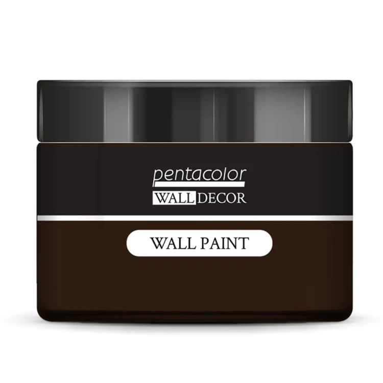 Farba satynowa z linii Wall Decor Pentart. Kolor Trufla Brązowa, pojemność 150ml. Konsystencja kremowa, niekapiąca, farba mocno napigmentowana. Idealny do stylizacji wnętrz, projektów ściennych, jak i aranżacji w technice decoupage, mixmedia, DIY.