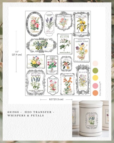 Transfer wodny H2O Whispers &petals  | Prima Re·Design  681968