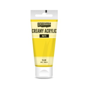 Farba akrylowa Pentart Creamy Acrylic matowa - żółta 60 ml
