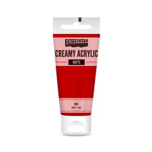 Farba akrylowa Pentart Creamy Acrylic matowa - czerwona 60 ml