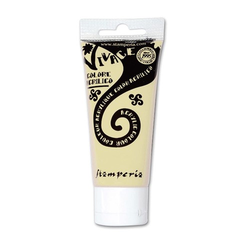 Farba akrylowa Vivace marki Stamperia, kolor antyczna kość słoniowa tuba 60ml. Kremowa, maślana konsystencja,  do delikatnych reliefów i struktur. Po wyschnięciu nabiera połysku. Sprawdzi się w technice mixmedia, decoupage i projektach handmade.
