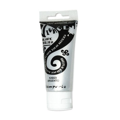 Farba metaliczna Vivace Stamperia - srebrny 60 ml