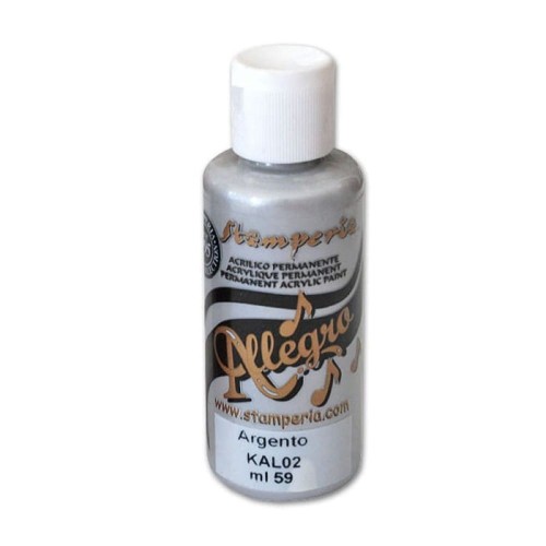 Farba akrylowa Allegro Stamperia - srebrny 59 ml