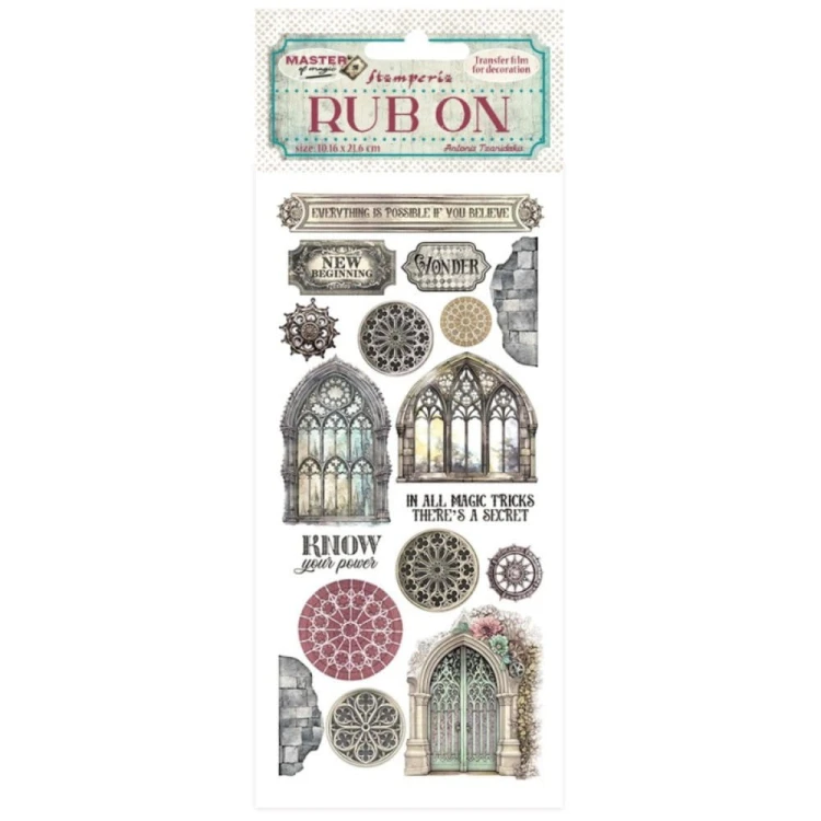 Rub-On transfer 10x21,6 cm - Family | Stamperia, DFLRB147