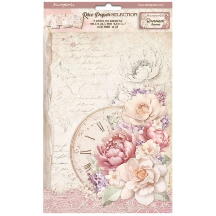 Stamperia A4 Rice Paper Selection - Romance Forever