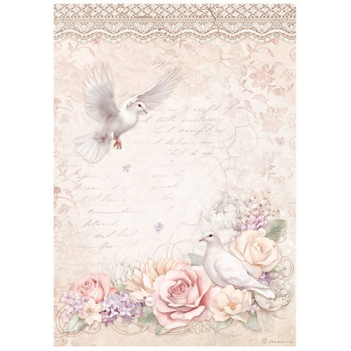 Stamperia A4 Rice Paper Selection - Romance Forever
