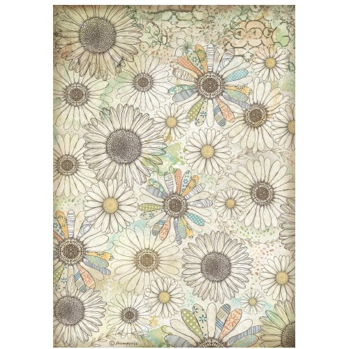 Papier ryżowy do decoupage A4 Daisy Art -  Stamperia