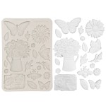 Foremka silikonowa A5 "Daisy Art" - Stokrotki i motyle - Stamperia