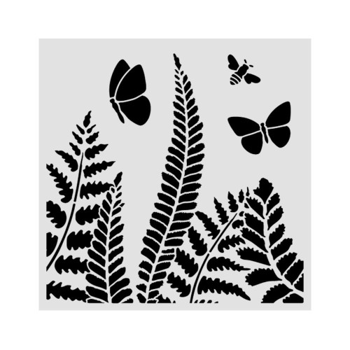 Szablon maska 18x18 "Daisy Art" - Paproć - Stamperia