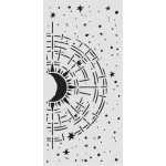 Szablon marki Stamepria z kolekcji Daisy Art, wymiary 12x25cm. Zawiera motyw  kosmicznego, gwiezdnego kompasu. Wykonany z giętkiego, elastycznego, przeźroczystego poliestru. Idealny do decoupage,  mixmedia, scrapbookingu. Kod producenta  KSTDL150
