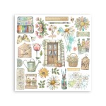 Zestaw transferów Rub On 15x15 "Daisy Art" - Stamperia