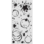 Szablon marki Stamepria z kolekcji Daisy Art, wymiary 12x25cm. Zawiera motyw kleksów, rozlanego tuszu. Wykonany z giętkiego, elastycznego, przeźroczystego poliestru. Idealny do decoupage,  mixmedia, scrapbookingu. Kod producenta KSTDL149.
