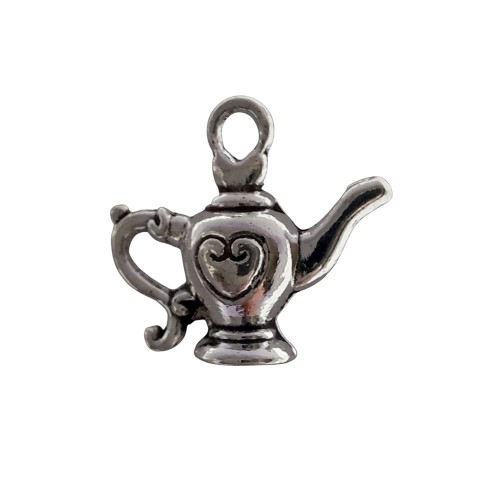 Zawieszka metalowa - dzbanuszek z serduszkiem 20 x 20 mm