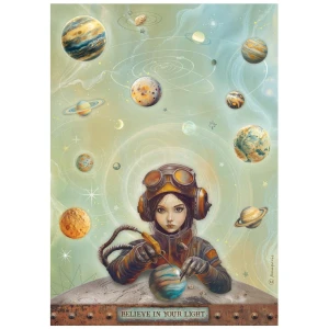 Papier ryżowy A4 Stamperia New Beginning, Twoje Światło - DFSA41107