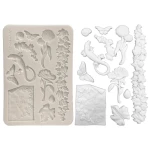 Foremka silikonowa Stamperia A5 „All Around” KACMA611 - kwiaty, liście, owady