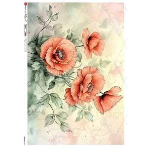 Paper Designs 0445 papier ryżowy A4 - maki