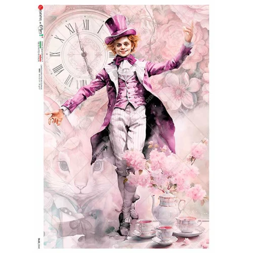 Paper Designs 0043 papier ryżowy A4 - Szalony Kapelusznik