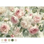 Dwustronny papier marki Prima Velvet Bloom, format A1, 59,4 x 84,1 cm. Elastyczny papier decoupage do dekorowania większych powierzchni oraz tworzenia efektownych projektów home decor.