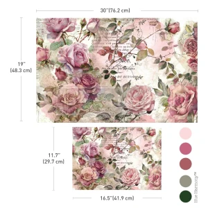 NOWOŚĆ! Papier do decoupage Prima Dusty Velvet  Mauve - zestaw 2 arkuszy