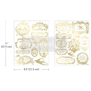 Transfer wodny H2O Gold Prima Chant Du Martin - 2 arkusze