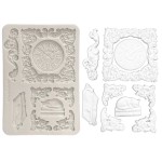 Foremka silikonowa A5 Stamperia Symphony KACMA614 - zegar, kot, ornamenty