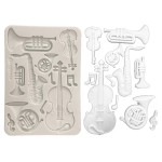 Foremka silikonowa A5 Stamperia Symphony KACMA615 - instrumenty i nuty
