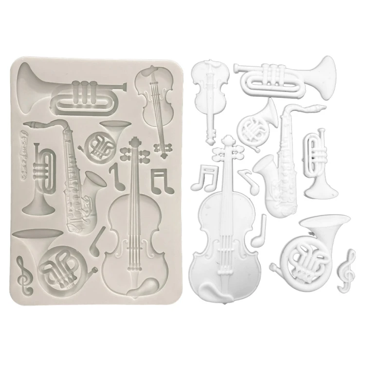 Foremka silikonowa A5 Stamperia Symphony KACMA615 - instrumenty i nuty