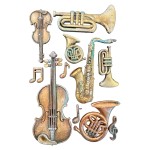 Foremka silikonowa A5 Stamperia Symphony KACMA615 - zegar, kot, ornamenty. Gotowe, pomalowane odlewy.