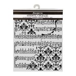 Szablon 3D Stamperia Symphony 20 x 25 cm KSTD211 - nuty i ornamenty