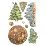 Foremka silikonowa A5 Stamperia Classic Christmas KACMA617 - gotowe pomalowane odlewy