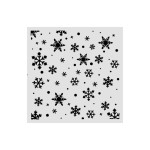 Szablon marki Stamepria z kolekcji Classic Christmas wymiary 12x12cm. Motyw różnej wielkości płatków śniegu, śnieżynek. Wykonany z giętkiego, przeźroczystego poliestru. Idealny do decoupage,  mixmedia, scrapbookingu. Kod producenta  KSTDS73.