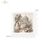 Papiery ryżowe mini ITD RSM315 - zestaw 6 sztuk, pałac, tort, róże, baletnica