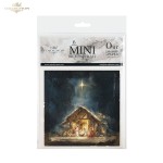 Papier ryżowy mini ITD Collection RSM299, zestaw 6 sztuk, wymiar arkusza 14,8x14,8cm. Motywy: Święta Rodzina przy żłóbku, pasterze, owce, nocne niebo rozświetlone Gwiazdą Betlejemską. Idealny do decoupage, mixmedia i projektów DIY.