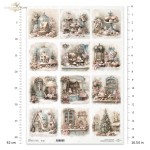 Papier ryżowy ITD Collection R1720L, A3 - świąteczne, słodkie dekoracje, cukiernie