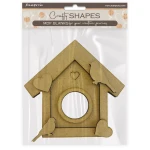Budka dla ptaków, baza z MDF marki Stamperia z serii Crafty Shapes. Zestaw zawiera 8 elementów do samodzielnego zdobienia. Wymiary po złożeniu 13,9 × 13,7 cm. Idealna na dekoracje, zawieszki i projekty DIY.