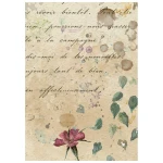 Papier ryżowy A6 Stamperia Flowers and Poems DFSA6X13 - zestaw 8 sztuk