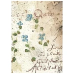 Papier ryżowy A6 Stamperia Flowers and Poems DFSA6X13 - zestaw 8 sztuk