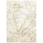 Papier ryżowy A6 Stamperia Our Way DFSAK6061 - zestaw 8 sztuk, mapa