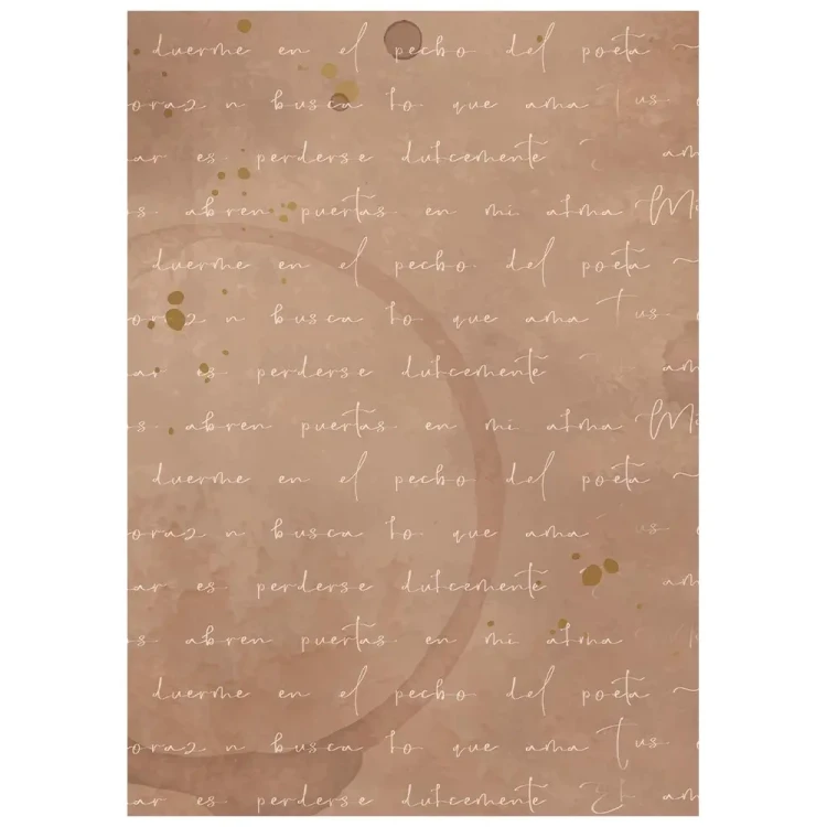 Papier ryżowy A6 Stamperia Flowers and Poems DFSAK6062 - zestaw 8 sztuk