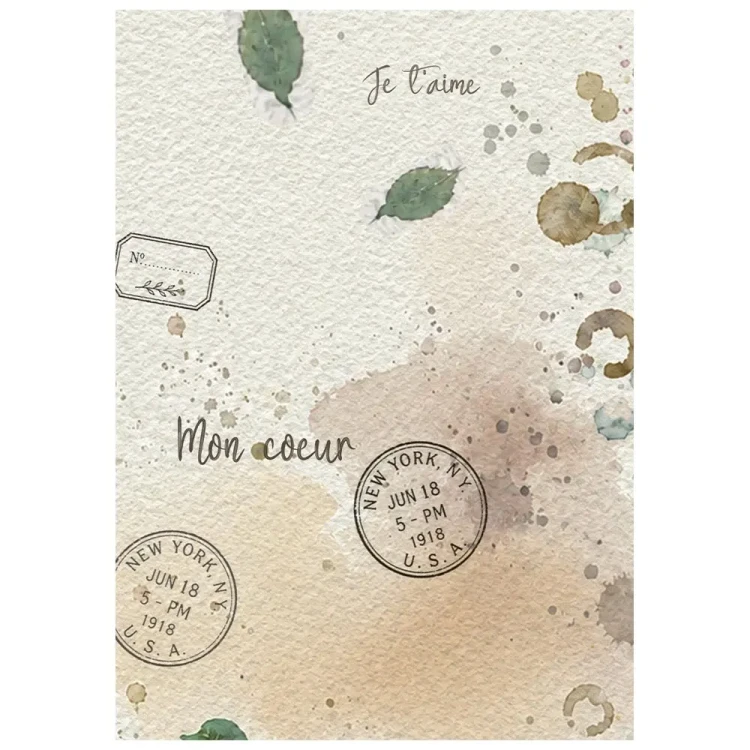 Papier ryżowy A6 Stamperia Flowers and Poems DFSAK6062 - zestaw 8 sztuk