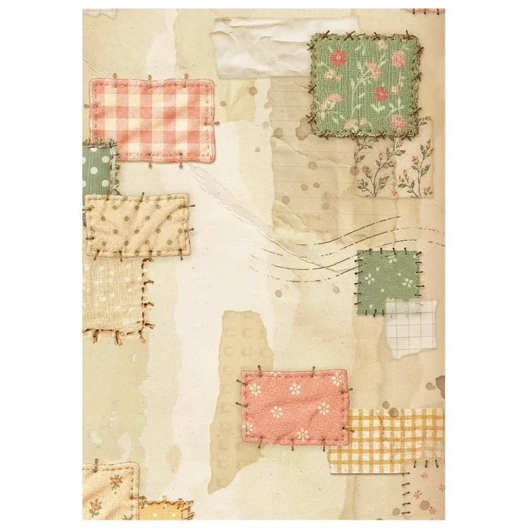 Papier ryżowy A6 Stamperia Flowers and Poems DFSAK6063 - zestaw 8 sztuk