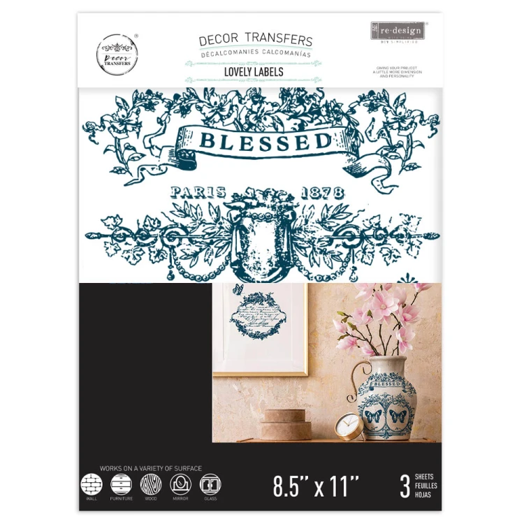 Middy Transfers® Lovely Labels 3 arkusze - Re·Design Prima 659240
