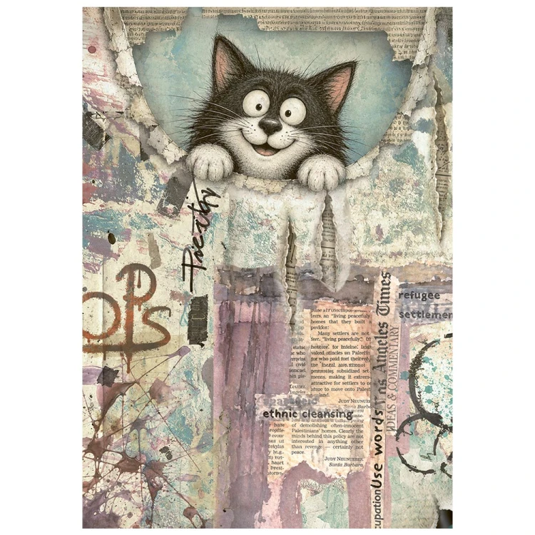 Papier ryżowy A6 Stamperia Furry Friends DFSA6X15 - zestaw 8 sztuk